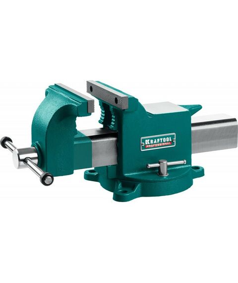 Тиски, струбцины, наковальни, верстаки: Стальные слесарные тиски KRAFTOOL STEEL 150 мм [32701-150] фотографии
