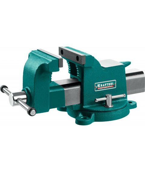 Тиски, струбцины, наковальни, верстаки: Стальные слесарные тиски KRAFTOOL STEEL 100 мм [32701-100] фотографии