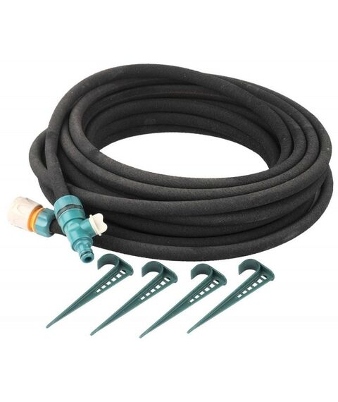 Шланги, системы водопровода и автополива: Шланг сочащийся RACO 1/2"x15м в комплекте с клапаном, колышками и соединителем c автостопом [4270-55927] фотографии