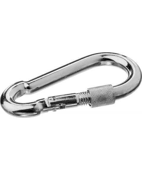 Такелажный крепеж: Карабин с предохранительной гайкой Зубр 12мм DIN 5299D, 8 шт, оцинкованный [4-304555-12] фотографии