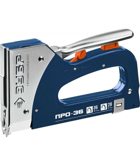 Степлеры: Кабельный рессорный степлер Зубр Про-36 тип 36(10-14мм)/28 [31580] фотографии