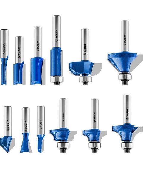 Принадлежности для фрезерных станков: Набор профильных фрез по дереву Зубр 28796-H12 12шт фотографии