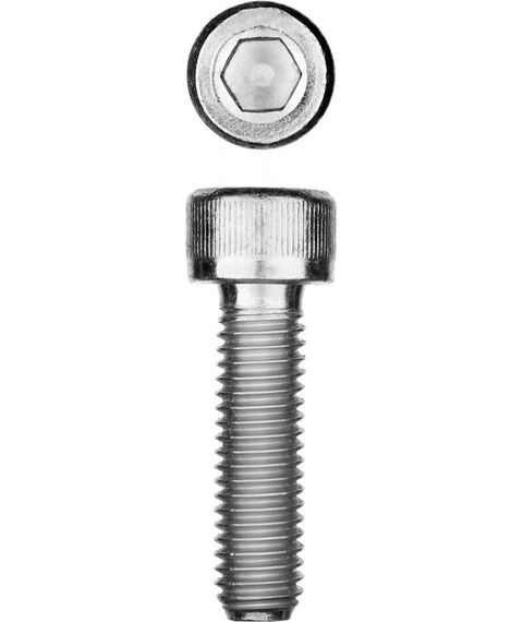 Метрический крепеж: Винт Зубр М8x25 мм DIN 912, 5 кг (350 шт.), кл. пр. 8.8, оцинкованный [30318-08-025] фотографии