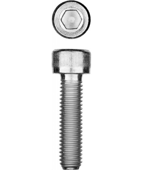 Метрический крепеж: Винт Зубр М8x30 мм DIN 912, 5 кг (320 шт.), кл. пр. 8.8, оцинкованный [30318-08-030] фотографии