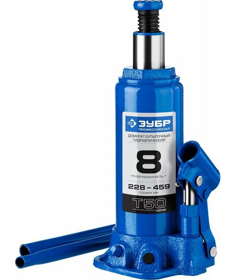 Домкраты: Домкрат бутылочный гидравлический Зубр Профессионал 8т 228-459мм [43060-8_z01] фотографии