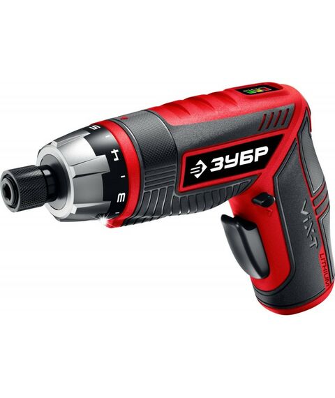 Гайковерты, отвертки: Отвертка-трансформер аккумуляторная Зубр ViX-T ЗО-ЕМ-3.6 Ли 3.6 В, в кейсе с 10 битами фотографии