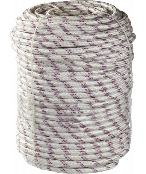 Лебедки, тали, тельферы: Фал плетёный полипропиленовый СИБИН 50215-12 24-прядный с полипропиленовым сердечником, диаметр 12 мм, бухта 100 м, 1000 кгс фотографии