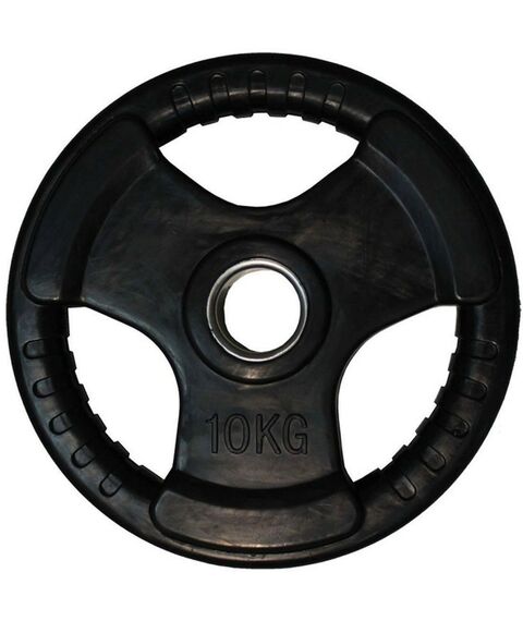 Диски d 50:  Диск обрезиненный 3 HANDLE черный D51 мм PROFI-FIT 10 кг фотографии