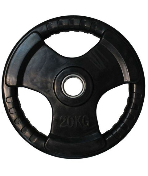 Диски d 50:  Диск обрезиненный 3 HANDLE черный D51 мм PROFI-FIT 20 кг фотографии