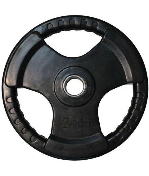 Диски d 50:  Диск обрезиненный 3 HANDLE черный D51 мм PROFI-FIT 25 кг фотографии