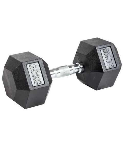 Гантели:  Гантель гексагональная обрезиненная PROFI-FIT 20 кг фотографии