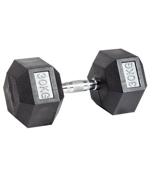 Гантели:  Гантель гексагональная обрезиненная PROFI-FIT 30 кг фотографии