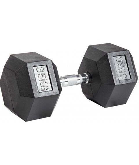 Гантели:  Гантель гексагональная обрезиненная PROFI-FIT 35 кг фотографии