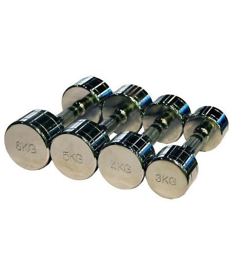 Гантели:  Гантельный ряд CHROME (шаг 1 кг, 10 пар) PROFI-FIT 1-10 кг фотографии