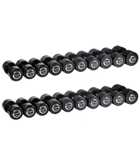 Гантели:  Гантельный ряд PROFESSIONAL (шаг 2.5 кг, 10 пар) PROFI-FIT 27.5-50 кг фотографии