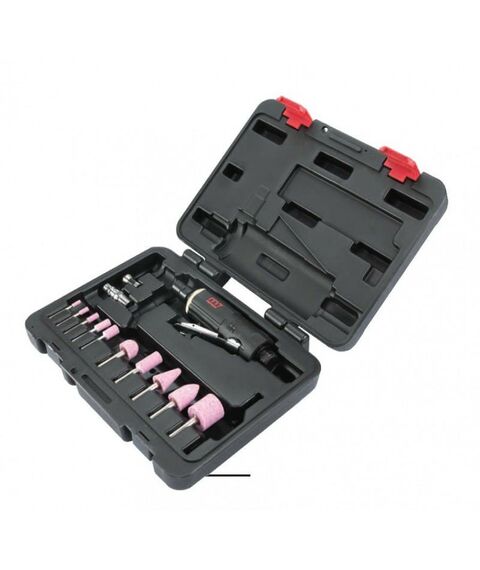 Пневмошлифмашины: Пневматическая бормашина (шарошка) MIGHTY SEVEN QA-0115A 3 - 6 мм, 25000 об/мин, с набором принадлежностей, 15 предметов фотографии