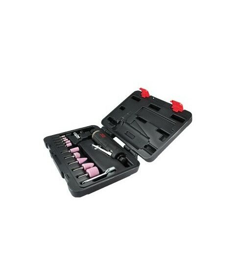 Пневмошлифмашины: Пневматическая бормашина (шарошка) MIGHTY SEVEN QA-0215A 3 - 6 мм, 20000 об/мин, с набором принадлежностей, 15 предметов фотографии