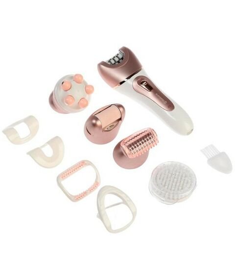 Эпиляторы: Эпилятор Sakura SA-5541WP 10 насадок, 2 скорости, подсветка, АКБ, розово-белый фотографии