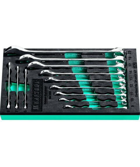 Наборы инструментов и ключи: Набор комбинированных гаечных ключей KRAFTOOL 6 - 22 мм 12 шт [27079-H12E] фотографии