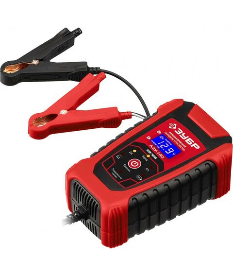 Зарядные и пуско-зарядные устройства: Автоматическое зарядное устройство Зубр АЗУ-140 6/12 В, 6А [59310] фотографии