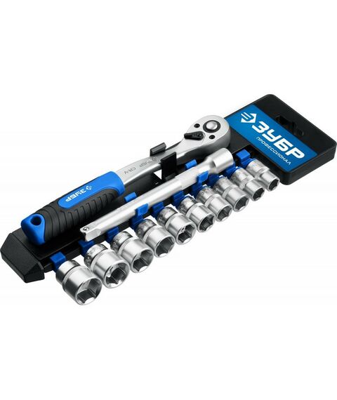 Наборы инструментов и ключи: Набор торцовых головок Зубр Профессионал ТС-12 12 предметов [27646-H12_z01] фотографии