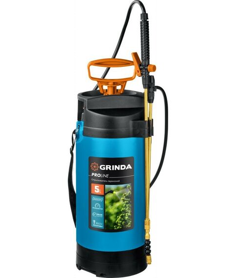 Опрыскиватели садовые: Опрыскиватель переносной GRINDA PT-5 5 л, с широкой горловиной и упорами для ног [8-425155_z02] фотографии