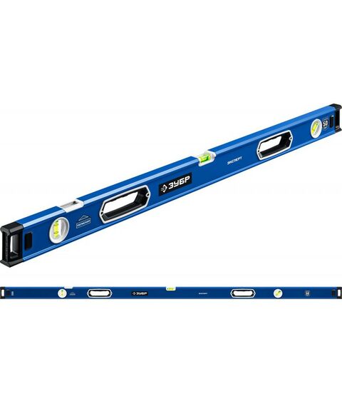 Строительные уровни: Мощный уровень Зубр Эксперт 2000 мм с рукоятками и зеркальным глазком [34570-200] фотографии