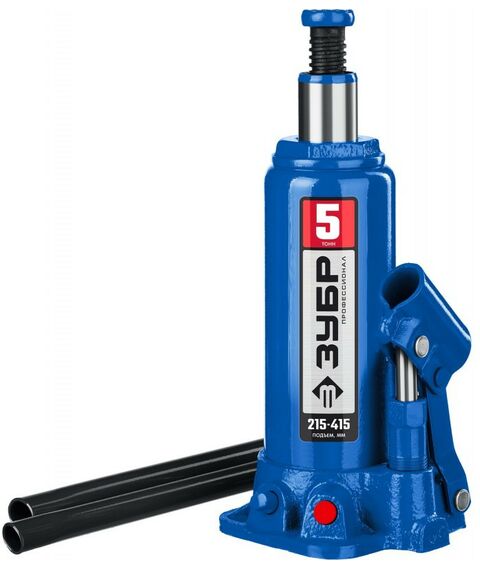 Домкраты: Домкрат бутылочный гидравлический Зубр Профессионал 5т 215-415мм [43060-5_z01] фотографии