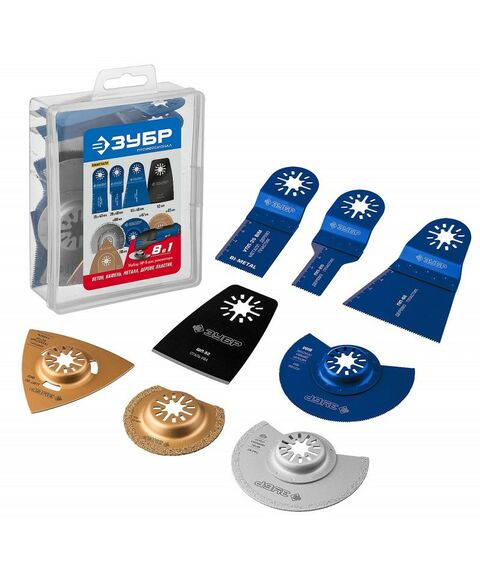 Мультитулы (реноваторы): Набор насадок для реноватора Зубр Профессионал НР-8 8 предметов [15575] фотографии
