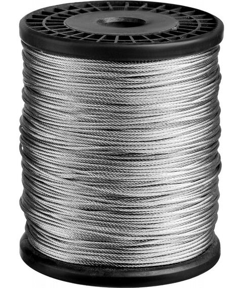 Такелажный крепеж: Трос стальной, оцинкованный Зубр Профессионал d=1.5 мм, L=200 м DIN 3055 [4-304110-15] фотографии