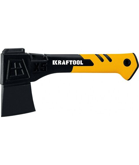 Топоры, колуны: Универсальный топор KRAFTOOL X5 440/620 г в чехле, 230 мм [20660-05] фотографии