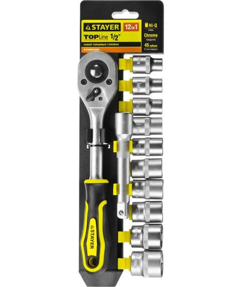Наборы инструментов и ключи: набор торцовых головок STAYER RSS 12L 12 предметов [27750-H12] фотографии