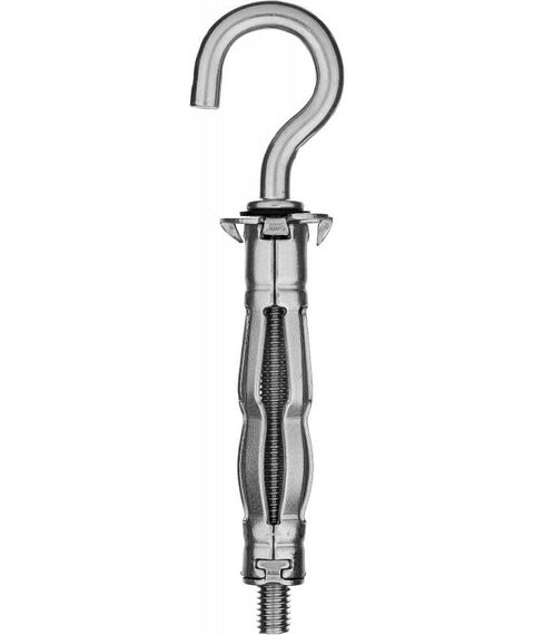 Анкерный крепеж: Анкер МОЛЛИ Зубр 11 мм х M5 x 52 мм для пустотелых материалов, с полукольцом, 80 шт, оцинкованный [302512-05-052] фотографии