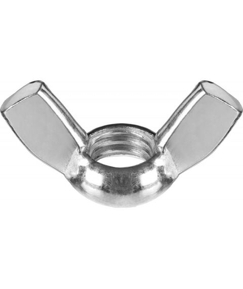 Метрический крепеж: Гайка Зубр M10 DIN 315 барашковая, 5 кг, оцинкованная [303730-10] фотографии