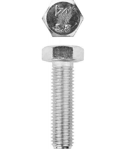 Метрический крепеж: Болт Зубр M12 x 50 мм ГОСТ 7798-70, 5 кг, кл. пр. 5.8, оцинкованный [303080-12-050] фотографии