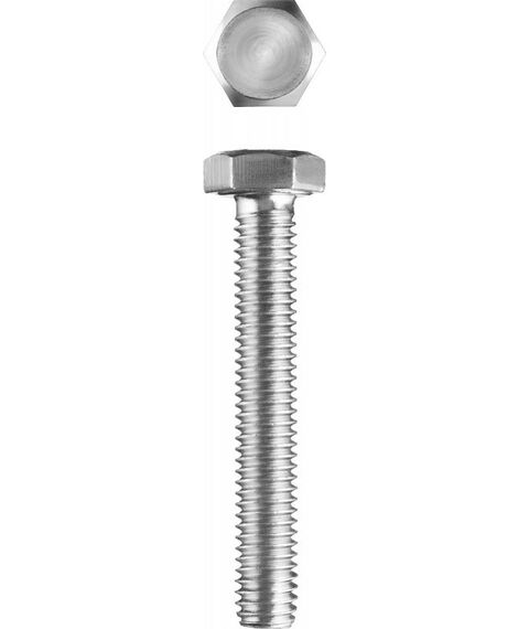Метрический крепеж: Болт Зубр M16 x 100 мм ГОСТ 7798-70, 5 кг, кл. пр. 5.8, оцинкованный [303080-16-100] фотографии