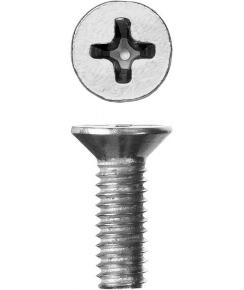 Метрический крепеж: Винт Зубр M4 x 12 мм DIN 965, 5 кг, кл. пр. 4.8, оцинкованный [303110-04-012] фотографии