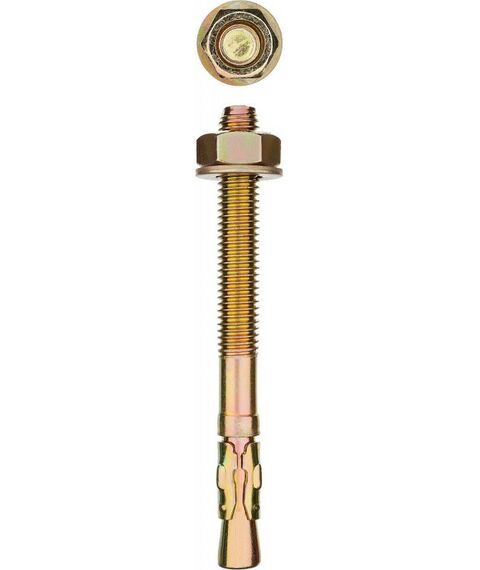 Анкерный крепеж: Анкер клиновой Зубр М6 x 95 мм 100 шт, желтопассивированный [302032-06-095] фотографии