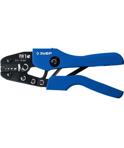 Электромонтажный инструмент: Пресс-клещи Зубр Профессионал ПК-1 для втулочных наконечников 0.5 - 6 мм.кв [45456-1] фотографии
