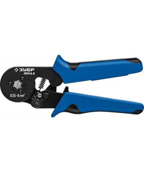 Электромонтажный инструмент: Пресс-клещи Зубр Профессионал ПКМ-6-6 для втулочных наконечников 0.25 - 6 мм.кв [22654_z01] фотографии