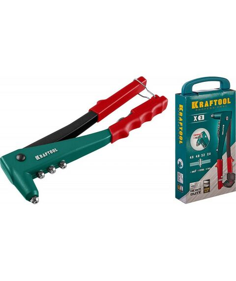 Заклепочники: Заклепочник KRAFTOOL X-3 в кейсе, литой корпус [31170-H6_z01] фотографии