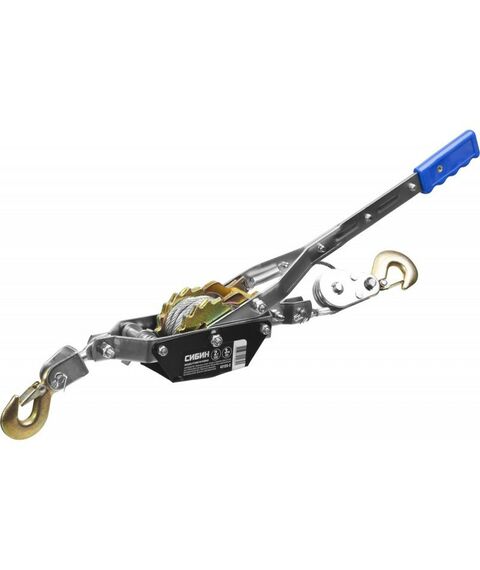 Лебедки, тали, тельферы: Лебедка ручная рычажная тросовая СИБИН 2т, 3м [43125-2] фотографии