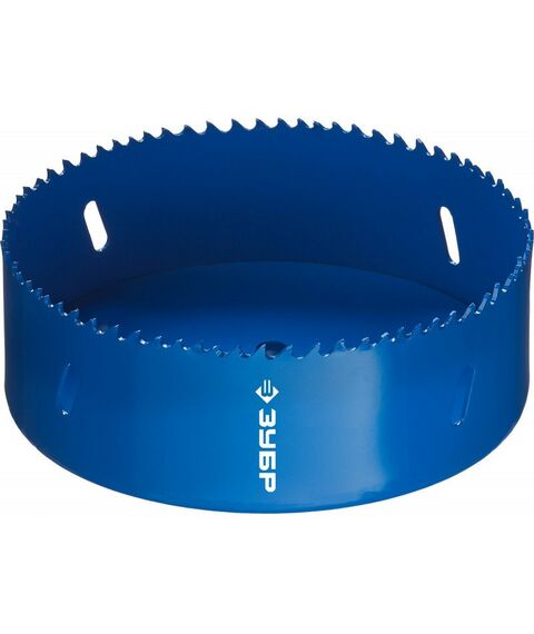 Буры, пики, коронки, сверла: Коронка биметаллическая Зубр 127мм быстрорежущая сталь [29531-127] фотографии