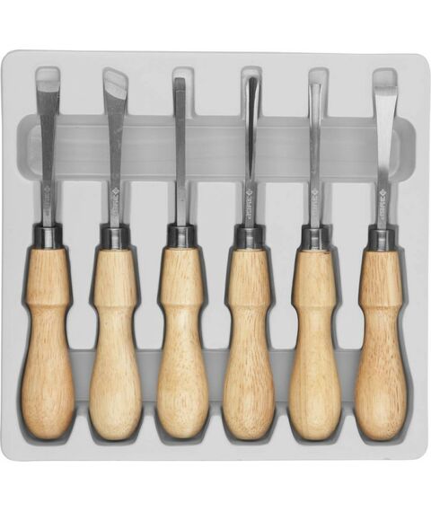 Столярно-слесарный инструмент: Стамески Зубр ЭКСПЕРТ 18373-H6 фигурные профессиональные, 6шт фотографии