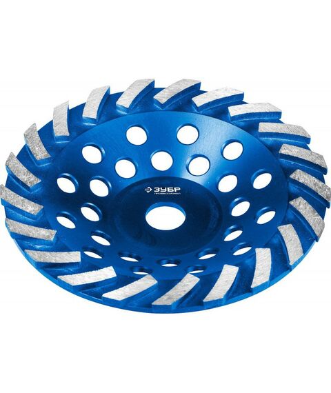 Шлифовка, зачистка: Сегментная алмазная чашка Зубр Профессионал Турбо d 180 мм [33370-180] фотографии