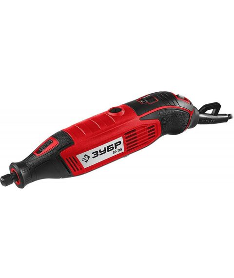 Прямошлифовальные машины (граверы): Гравер электрический Зубр ЗГ-135 220В, 135 Вт, 3.2 мм, 15000-35000 об/мин, базовая модель, в коробке фотографии