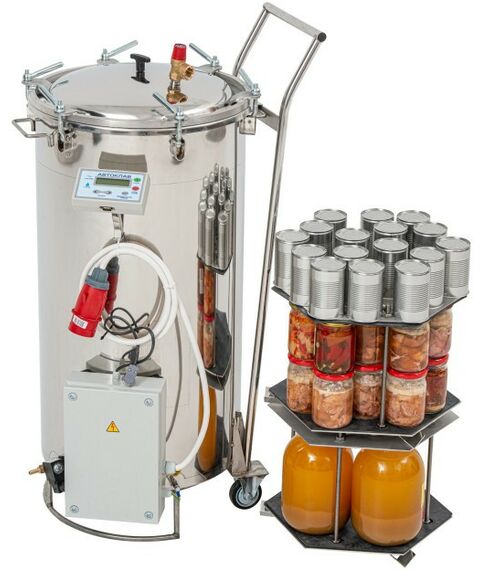 Автоклавы:  Автоматический автоклав-стерилизатор "Фермер" 125 л с ЭБУ,вертикальный с кассетами фотографии