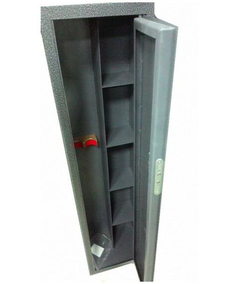 Сейфы и металлические шкафы:  Оружейный шкаф для 2 ружей крашенный фотографии