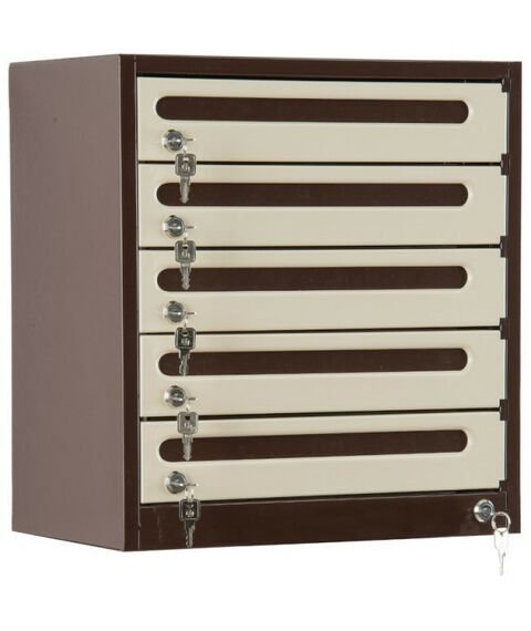 Почтовые ящики:  Почтовый ящик АнтиСпам 4 секции кор/беж фотографии