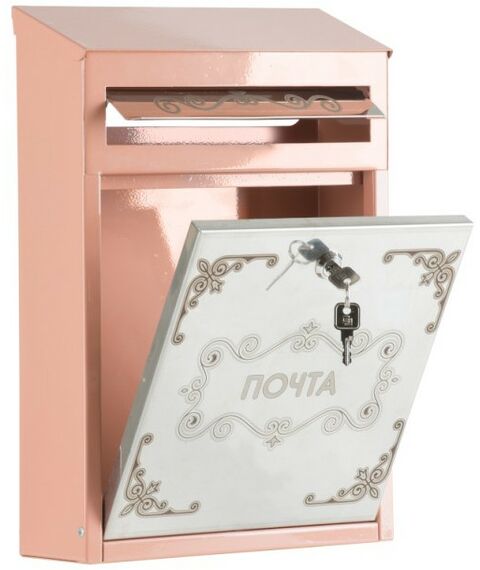 Почтовые ящики:  Почтовый ящик Элит дизайнерский розовый с лазерной гравировкой фотографии